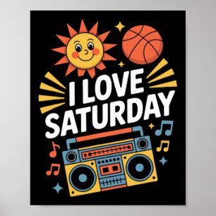 Poster Eu Amo a Música Sunshine Sketll de Sábado