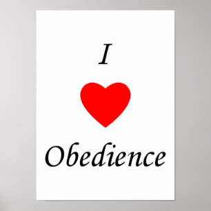 Poster Eu amo a obediência