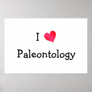 Pôster Eu amo a paleontologia