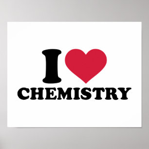 Pôster Eu amo a química