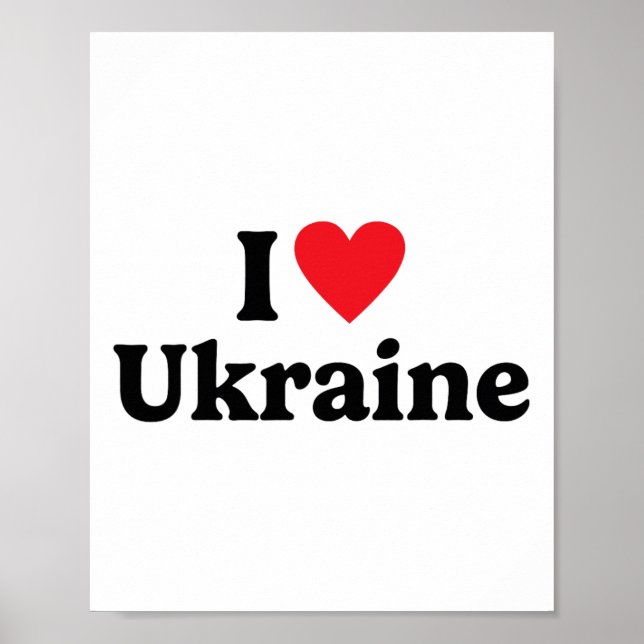 Poster Eu Amo a Ucrânia 1  (Frente)