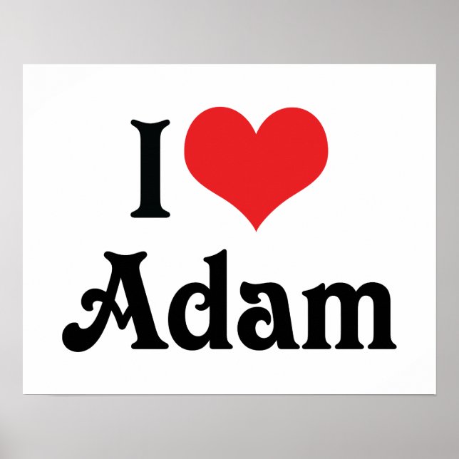 Poster Eu Amo Adam (Frente)