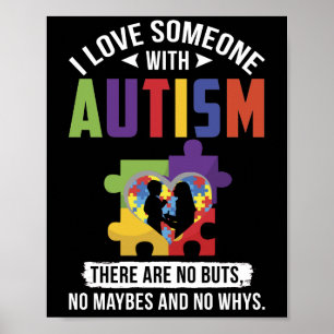 Poster Eu Amo Alguém Com Autismo Não Há Portas