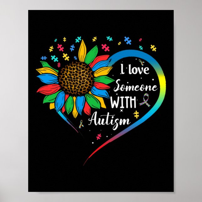 Poster Eu Amo Alguém Com Autismo Sensibilização Autista S (Frente)