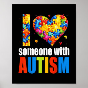 Poster Eu Amo Alguém Com Autismo Sensibilização Cardíaca 