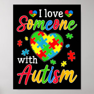 Poster Eu Amo Alguém Com Autismo Sensibilização Cardíaca 