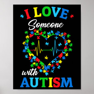 Poster Eu Amo Alguém Com Autismo Sensibilização Homens Mu