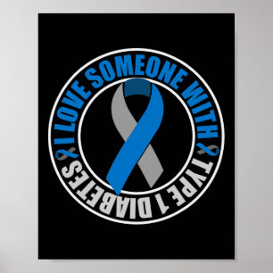 Poster Eu amo alguém com diabetes tipo 1