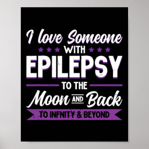 Poster Eu Amo Alguém Com Epilepsia À Epilepsia Da Lua