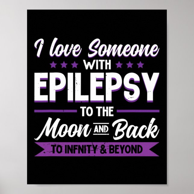 Poster Eu Amo Alguém Com Epilepsia À Epilepsia Da Lua (Frente)
