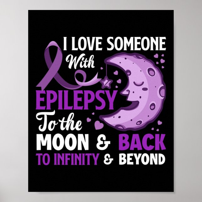 Poster Eu Amo Alguém Com Epilepsia Apoiando Epilepsia Awa (Frente)