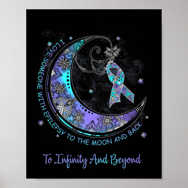 Poster Eu Amo Alguém com Epilepsia Até a Lua e de Volta (Frente)