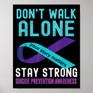 Poster Eu Amo Alguém Que Preveja Suicídio Com Rúpida Teal