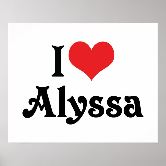 Pôster Eu Amo Alyssa (Frente)