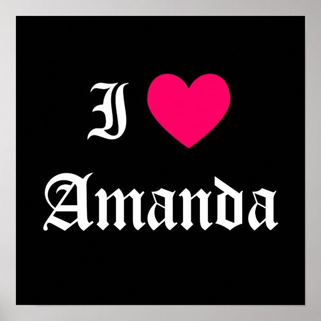 Poster Eu Amo Amanda (Frente)