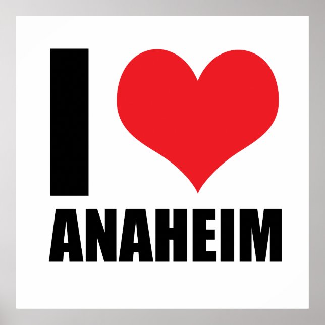 Poster Eu amo Anaheim (Frente)