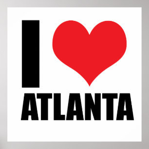 Poster Eu amo Atlanta usa
