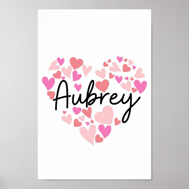 Poster Eu amo Aubrey (Frente)