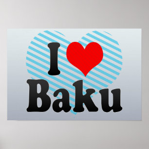 Poster Eu amo Baku, Azerbaijan