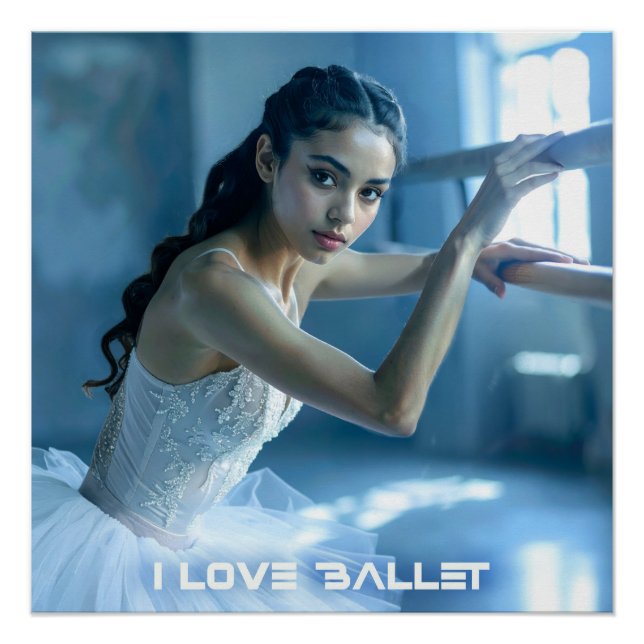 PÔSTER EU AMO BALLET - BALLET & DANÇA (Frente)