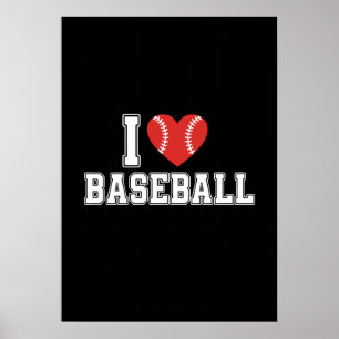 Poster Eu Amo Beisebol