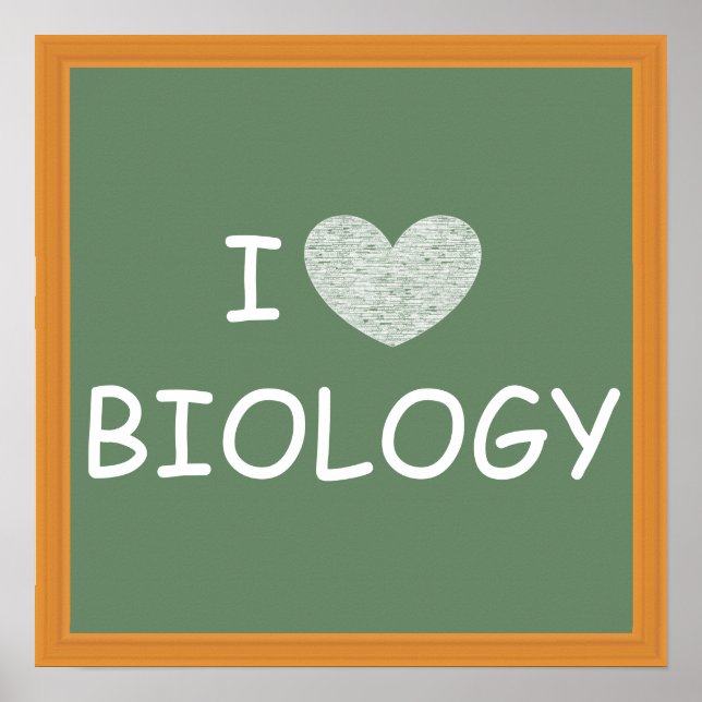 Poster Eu Amo Biologia (Frente)