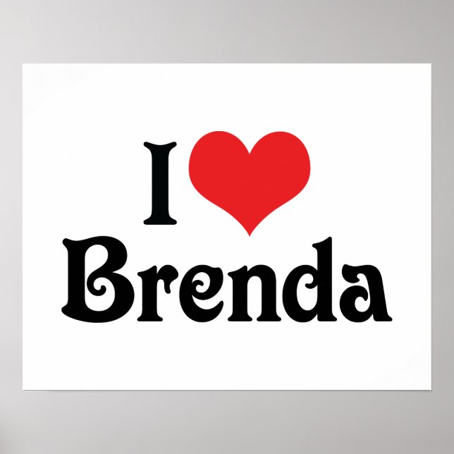 Pôster Eu Amo Brenda (Frente)