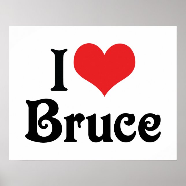 Poster Eu Amo Bruce (Frente)