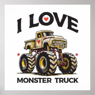 Poster Eu Amo Caminhão Monstro