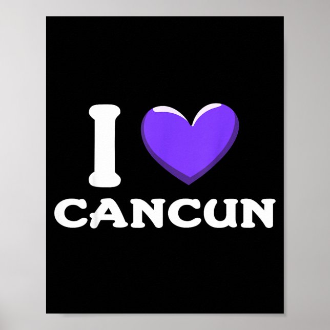 Poster Eu Amo Cancun México _1 (Frente)