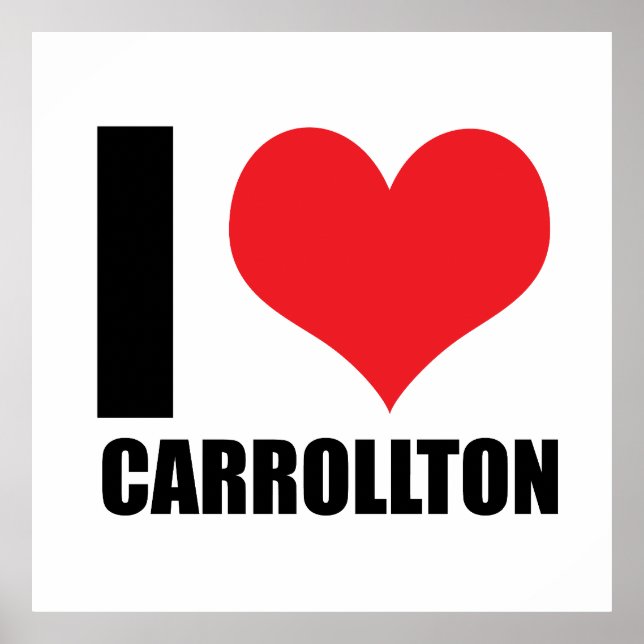 Poster Eu amo Carrollton (Frente)