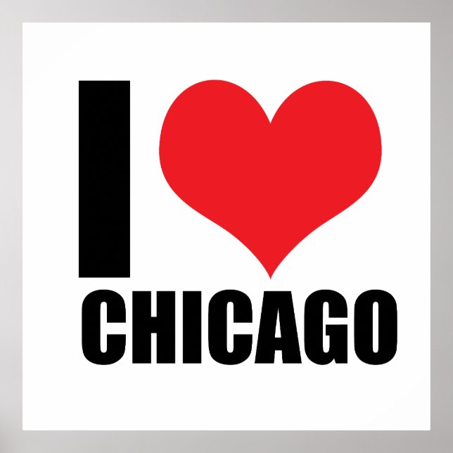 Poster Eu amo Chicago (Frente)