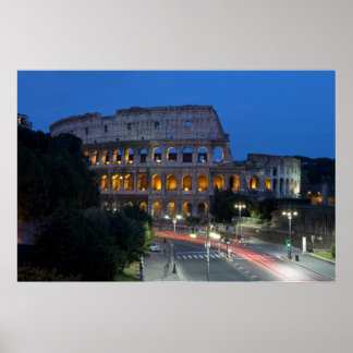 Pôster Eu amo Colosseum à noite
