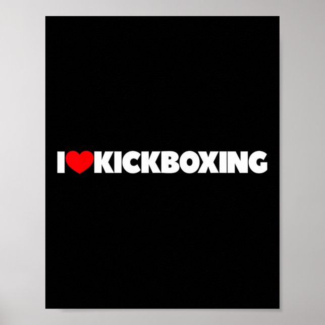 Poster Eu Amo (coração) Kickboxing (Frente)