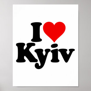 Poster Eu Amo Coração Kiev Kyiv Ucrânia Ucr