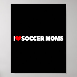 Poster Eu Amo (coração) Mães de Futebol