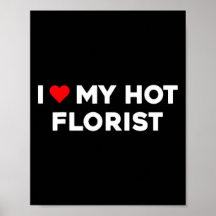 Poster Eu Amo (coração) Meu Casal de Florista Quente do D