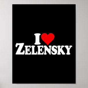 Poster Eu Amo Coração Zelensky Volodymyr Ucrânia Ucr