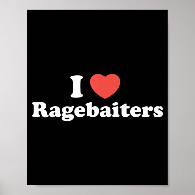 Poster Eu Amo Corações Ragebaiters (Frente)