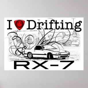 Poster Eu amo derivar RX-7