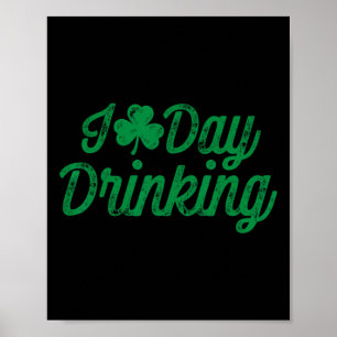 Poster Eu Amo Dia de Bebida St Patricks Dia Homens Mulher