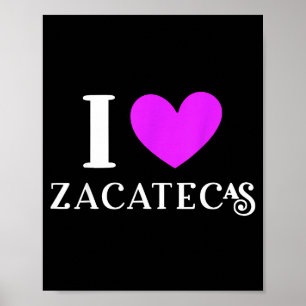 Poster Eu amo férias zacatecas méxico