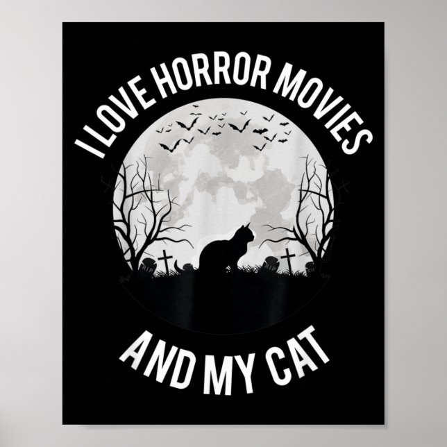 Poster Eu Amo Filmes de Terror E Meu Gato (Frente)