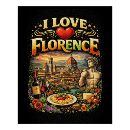 Pôster Eu Amo Florença
