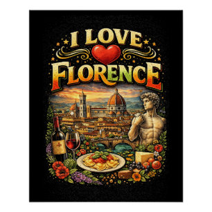 Pôster Eu Amo Florença