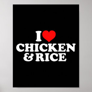 Poster Eu Amo Frango E Arroz 