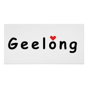 Pôster Eu amo Geelong Austrália