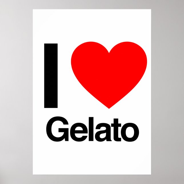 Poster eu amo gelato (Frente)