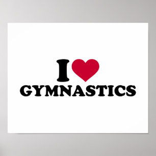 Poster Eu amo ginástica