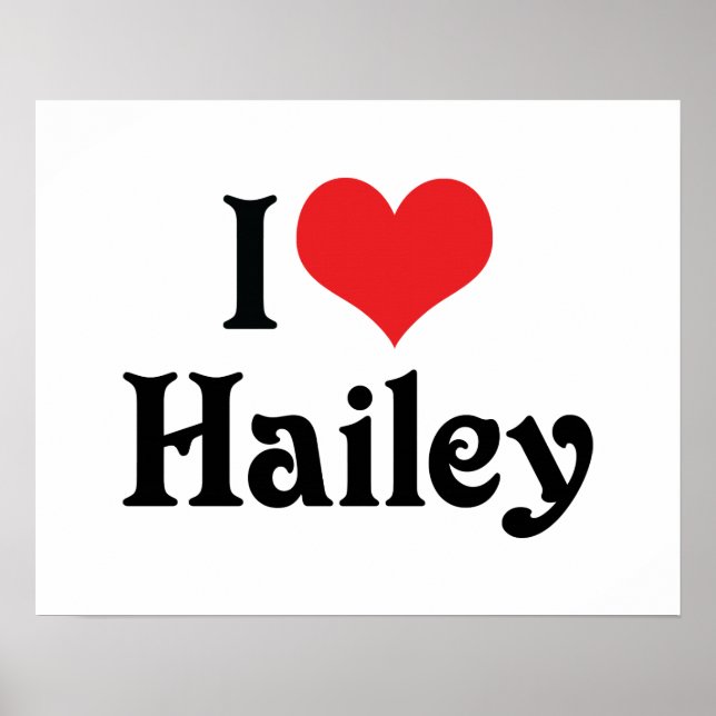 Pôster Eu Amo Hailey (Frente)